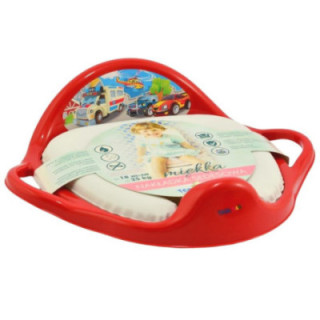 Nakładka na sedes z gąbką Auta czerwony